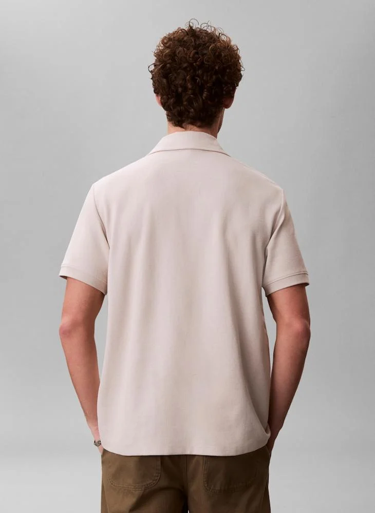 Calvin Klein Jeans  Easy Micro Waffle Camp Polo for Men | Best Price UAE